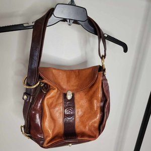 Marino Orlandi Leather Bucket Shoulder Crossbody Bag